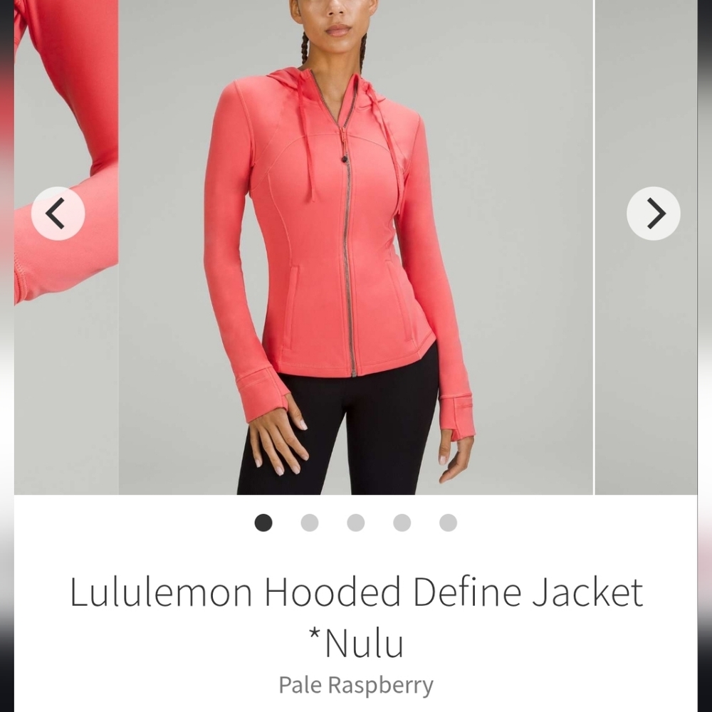 Lululemon Athletica Hooded Define Jacket in Pale Raspberry
